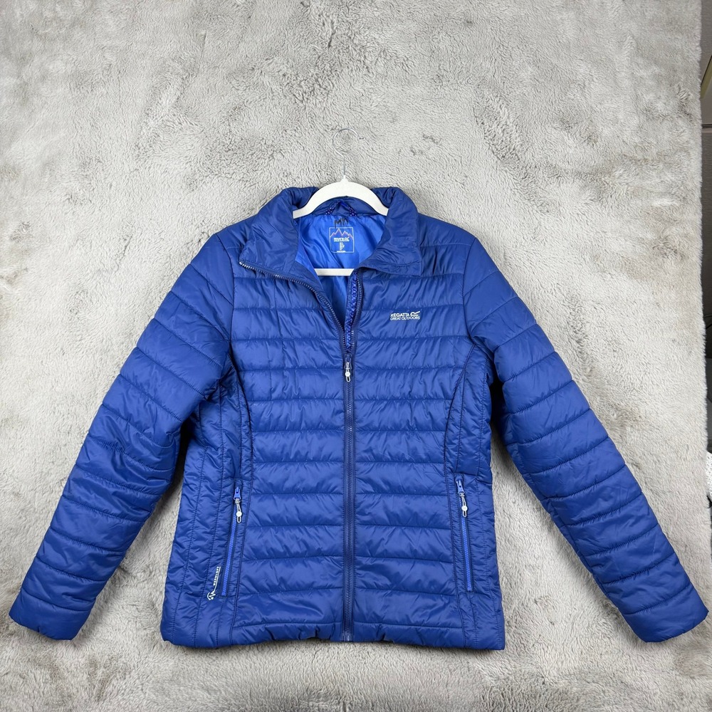 Regatta Puffer Jacket Lightweight Packable Quilted Coat Full Zip Blue M‎